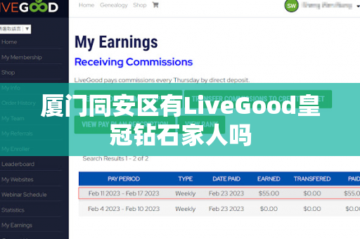 厦门同安区有LiveGood皇冠钻石家人吗